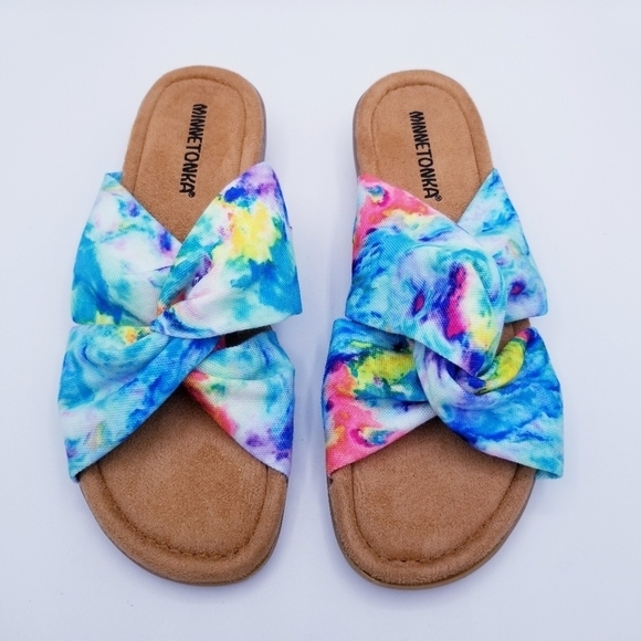 Minnetonka Tie Dye Sarong Sandals NWOT size 7 - Picture 3 of 10